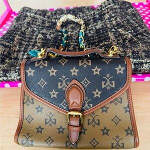 Women's Brown and Black Bag